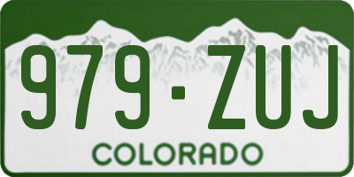 CO license plate 979ZUJ