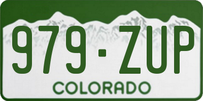 CO license plate 979ZUP