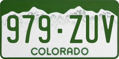 CO license plate 979ZUV