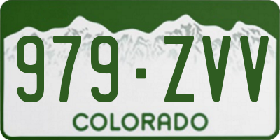 CO license plate 979ZVV