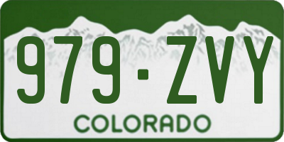 CO license plate 979ZVY