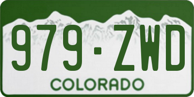 CO license plate 979ZWD