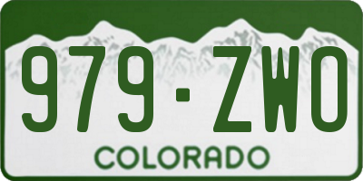 CO license plate 979ZWO