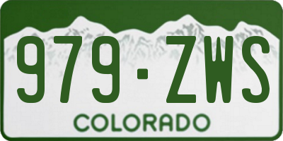 CO license plate 979ZWS