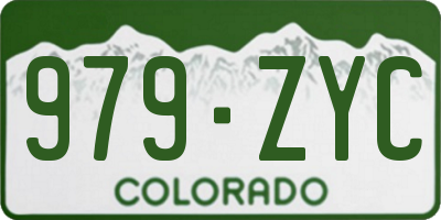 CO license plate 979ZYC
