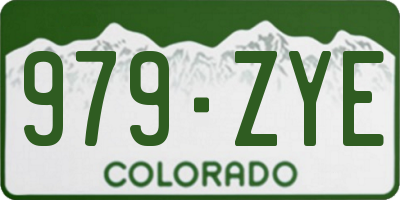 CO license plate 979ZYE