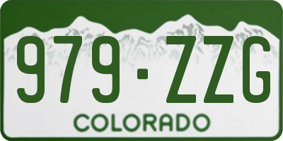 CO license plate 979ZZG