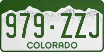 CO license plate 979ZZJ