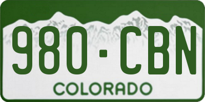 CO license plate 980CBN