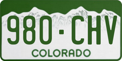 CO license plate 980CHV
