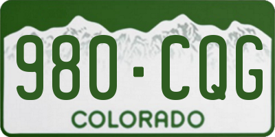CO license plate 980CQG