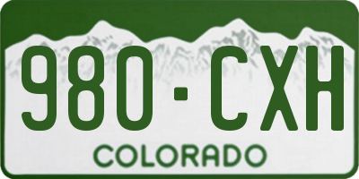 CO license plate 980CXH