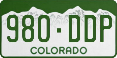 CO license plate 980DDP