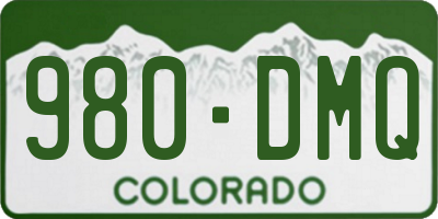 CO license plate 980DMQ