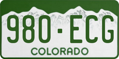 CO license plate 980ECG