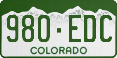 CO license plate 980EDC