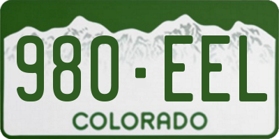 CO license plate 980EEL