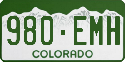 CO license plate 980EMH