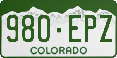 CO license plate 980EPZ
