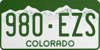 CO license plate 980EZS