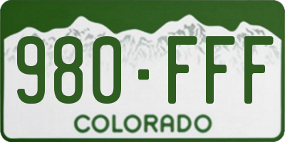 CO license plate 980FFF