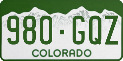 CO license plate 980GQZ