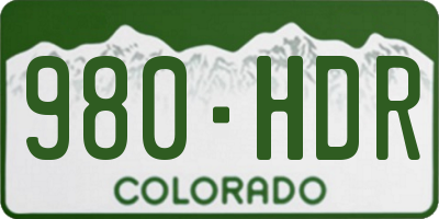 CO license plate 980HDR
