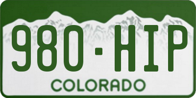 CO license plate 980HIP