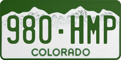 CO license plate 980HMP
