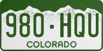 CO license plate 980HQU