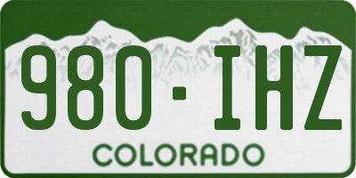 CO license plate 980IHZ