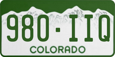 CO license plate 980IIQ