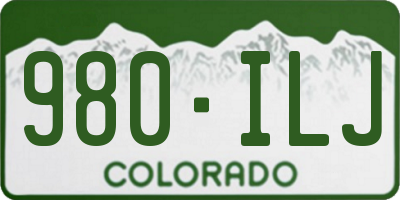 CO license plate 980ILJ