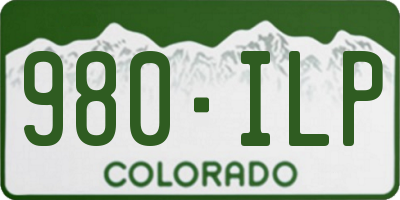 CO license plate 980ILP