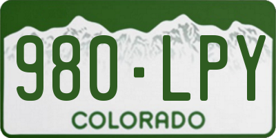 CO license plate 980LPY