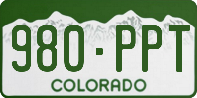 CO license plate 980PPT