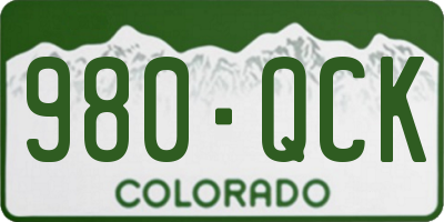 CO license plate 980QCK