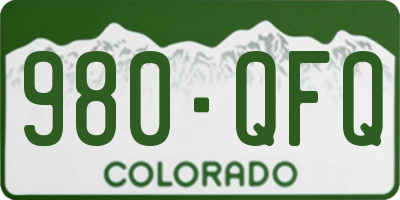 CO license plate 980QFQ