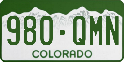 CO license plate 980QMN
