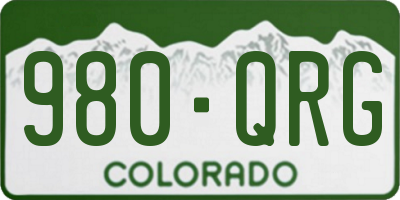 CO license plate 980QRG