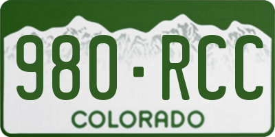 CO license plate 980RCC