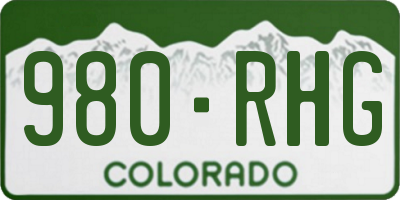 CO license plate 980RHG
