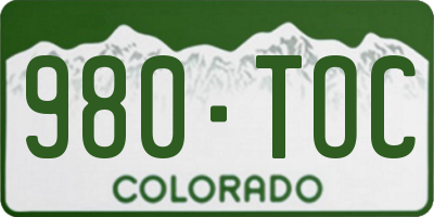 CO license plate 980TOC