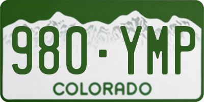 CO license plate 980YMP