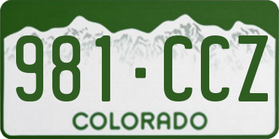CO license plate 981CCZ