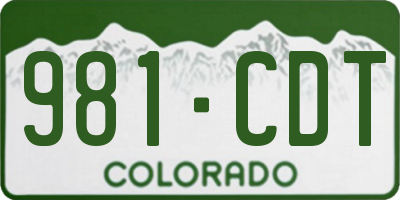 CO license plate 981CDT