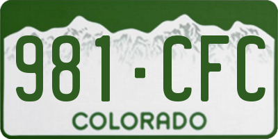 CO license plate 981CFC