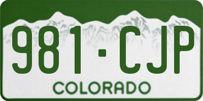 CO license plate 981CJP