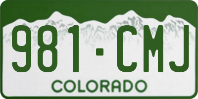 CO license plate 981CMJ