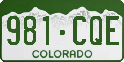 CO license plate 981CQE